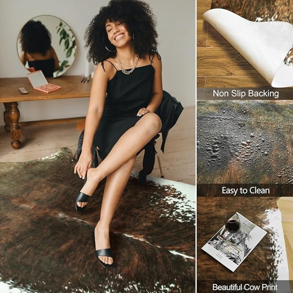 Cow Rug Area Rug Faux SIZE 43“×27” - Picture 7 of 9